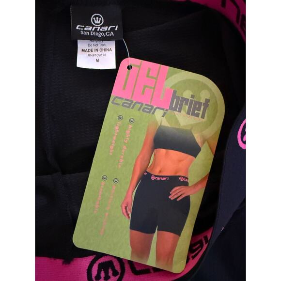 Canari Women's Padded Gel Bike Brief, NEW! Medium, Black - Picture 3 of 4